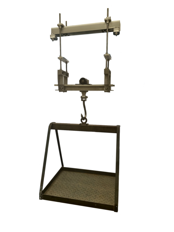 Overhead track twin load cell scales manufactured in the UK by MWS Ltd