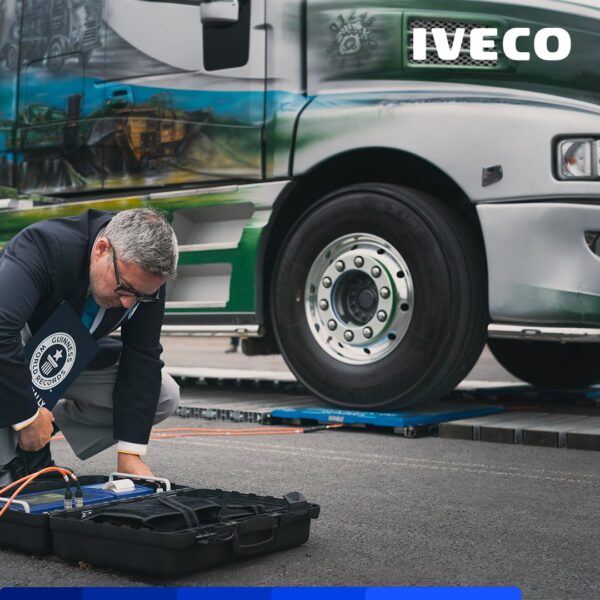 MWS Dini Argeo weigh pads used in Guinness World Record by Iveco