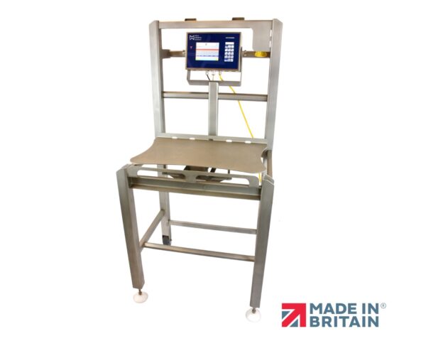 MCN 6000 Hygenic stainless steel weighing station, designed for takeaway weighing. Manufactured in the UK by MWS.