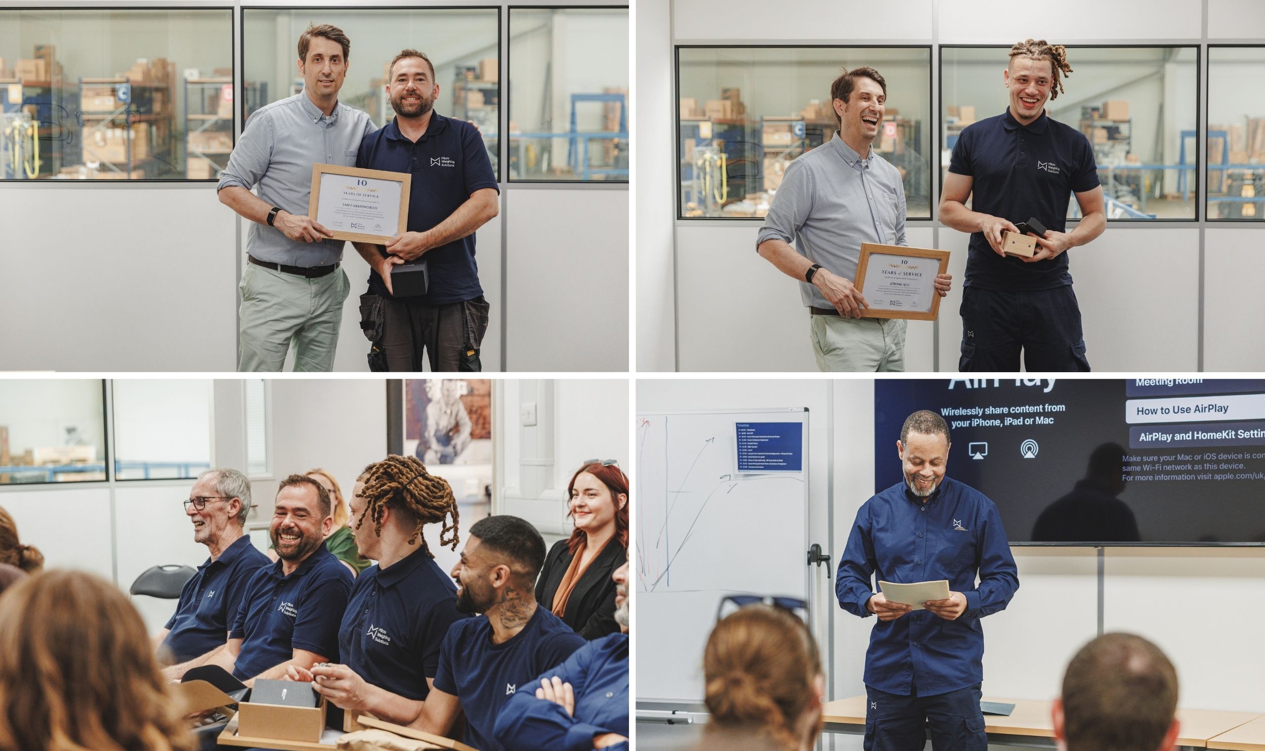 MWS Micro Weighing Solutions company appreciation day and service awards